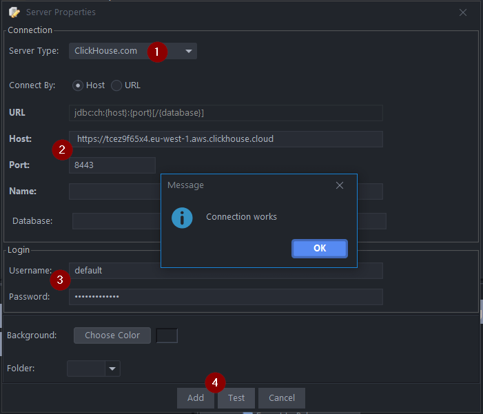 Configure a new database