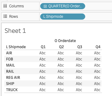 Tableau workbook